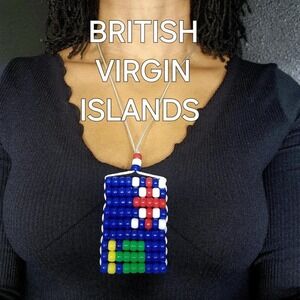 British Virgin Islands 🇻🇬 Flag Car  Mirror Danglers/Necklace